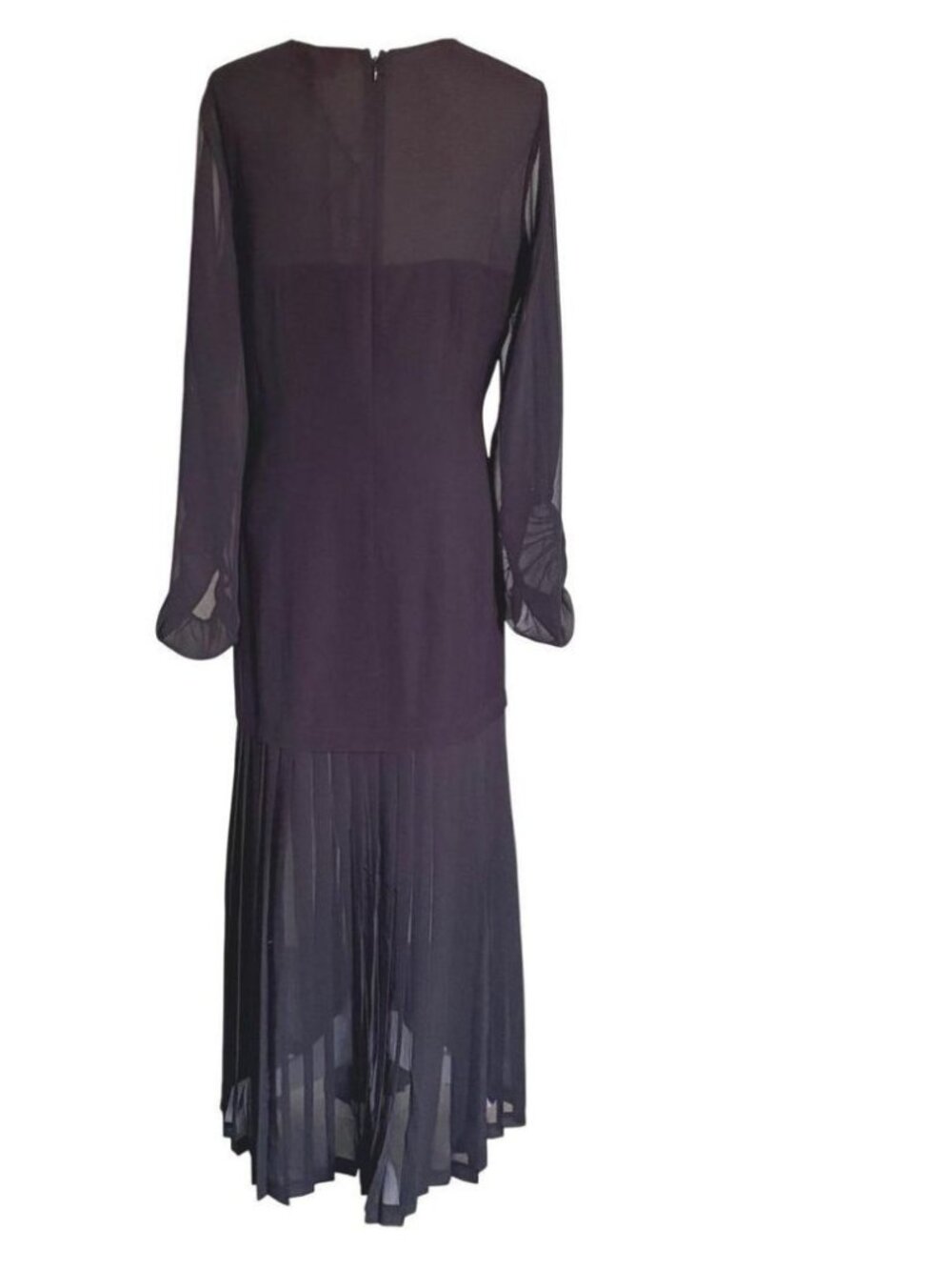 NWT Tuckernuck Pleated Lorraine Dress Black Long Sleeve Pleated Midi Dress Size